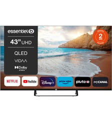 TV QLED 43QLED306W (2024) 43" (109 cm) 4K - Smart TV, coloris blanc Essentiel B