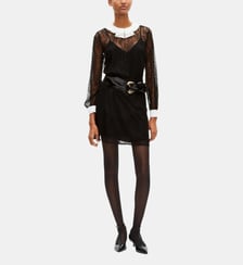 Robe courte en dentelle plumetis et strass The Kooples