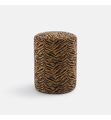 Pouf en tissu texturé, motif tigre La Redoute Interieurs