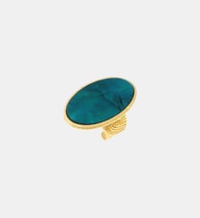 Bague ajustable   doré à l'or fin - Ashanti Satellite