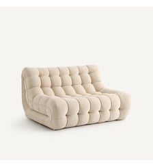 Banquette modulable 2 places, capitonnée, en velours AM.PM