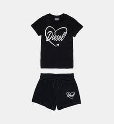 Combinaison courte avec logo Diesel Kids