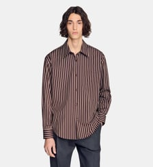 Chemise en coton à rayures Sandro