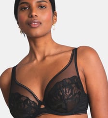 Soutien-gorge armaturés grande taille Sin noir Maison Lejaby