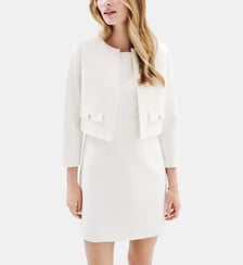 Veste virtuel - Motif uni - Coupe droite Caroll
