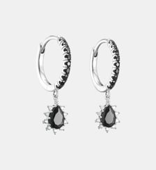 Boucles d’oreilles créoles avec pendentif en zirconium True Romance Thomas Sabo