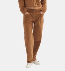 Pantalon pygmalionvelours - Coton - Coupe droite Caroll