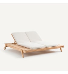 Bain de soleil 2 places en eucalyptus AM.PM