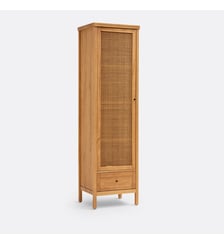 Armoire 1 porte pin massif et cannage La Redoute Interieurs
