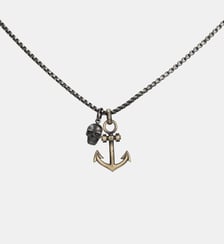 Collier multi-motifs Ancre en Acier Phebus