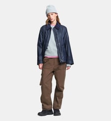Parka courte effet ciré col chemise velours coupe trapèze Aigle