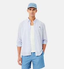 Chemise à carreaux popeline légère regular fit Lacoste