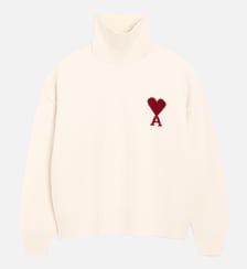 Pull Col Cheminée Ami De Coeur En Laine unisexe AMI Paris