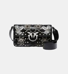 Sac porté épaule moyen love bag slouchy en microfibre effet cuir Pinko