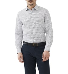 Chemise géometrique slim en coton  manches longues Lakeswood Rodd & Gunn
