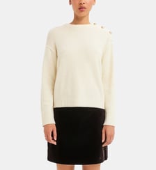 Pull en laine à boutons dorés - ROSAL Pablo
