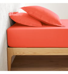 Drap housse uni polycoton, bonnet 25cm La Redoute Interieurs