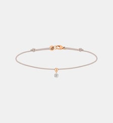 Bracelet Cordon BB - Diamant solitaire 0,10ct - Or rose 750‰ La Brune & La Blonde