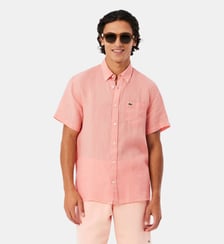 Chemise manches courtes en lin Lacoste