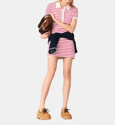 Robe polo rayée Maje