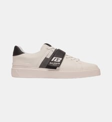 Baskets B-Court en cuir de veau avec languette PB Balmain