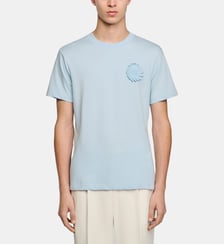 T-shirt en coton à fleur crochet Sandro