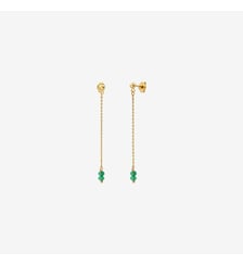 Boucles d'oreilles venus agate verte Caroline Najman