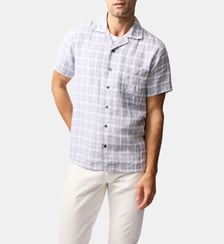 Chemise hawaïenne ample en lin à carreaux Mclaren Park Rodd & Gunn