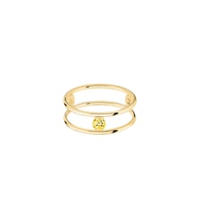 Bague HULA HOOP Solitaire - Saphir jaune 0,23ct - Or jaune 750‰ La Brune & La Blonde