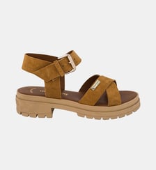Sandales en cuir à petits talons et semelles crantées TIHASUED Les Tropeziennes par M. Belarbi