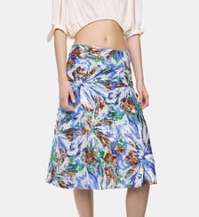Jupe midi avec broderie de sequins en forme de fleurs Rabanne