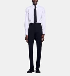 Pantalon de costume droit en laine vierge Sandro