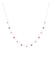 Collier Rivière Confetti Rose - Rubis, Saphirs roses, poids total 2ct approx. - Or rose 750‰ La Brune & La Blonde