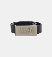 Ceinture en cuir avec logo numérique MM6 Maison Margiela