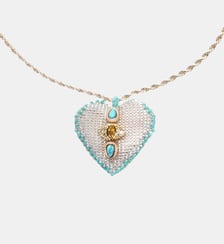 Collier chaîne avec pendentif perles tissées FORTAZA Hipanema