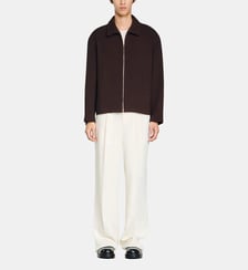 Blouson gaufré zippé col classique Sandro