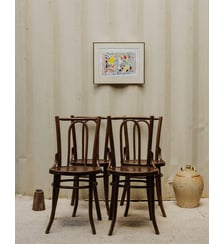 Lot de 4 chaises bistro en bois Claude N°1372- Produit chiné Debongout