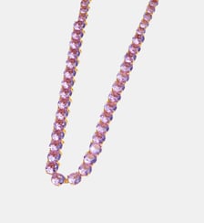 Collier ras de cou pierres rondes La Diamantine lavande Les Néréides