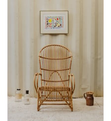 Fauteuil en rotin Ernest N°1046- Produit chiné Debongout
