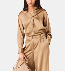 Chemise en satin strassé Maje