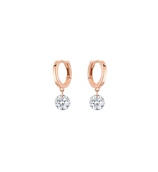 Mini Créoles 360° - 2 diamants, poids total 0,60ct approx.  - Or rose 750‰ La Brune & La Blonde