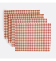 Lot de 4 sets de table, en bambou, à carreaux vichy La Redoute Interieurs