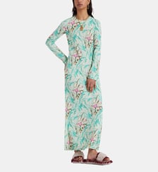 Robe Long Sleeve Swing Heath Menta La DoubleJ