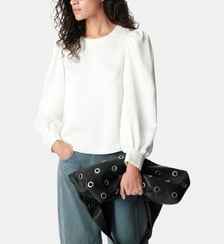 Blouse satinée décolleté V dos Ikks