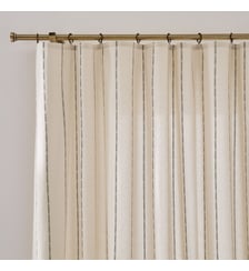 Rideau coton rayé anneaux La Redoute Interieurs