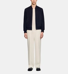 Blouson zippé en suède Sandro