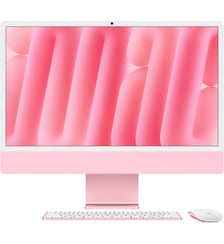 Ordinateur Apple 24" Ecran Retina 4,5K Puce M4 CPU 8 / GPU 8 coeurs Mémoire RAM 16Go Stockage 256Go SSD Rose Apple