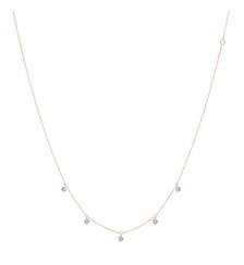 Collier 360° - 5 diamants, poids total 0,35ct approx. - Or rose 750‰ La Brune & La Blonde