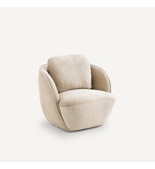 Fauteuil boule tissu velours AM.PM