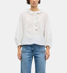 Blouse à volants en voile de coton - LEONE Gerard Darel